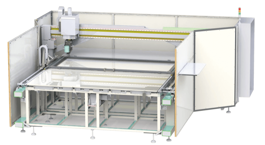 Automatic template changing gantry thick material machine